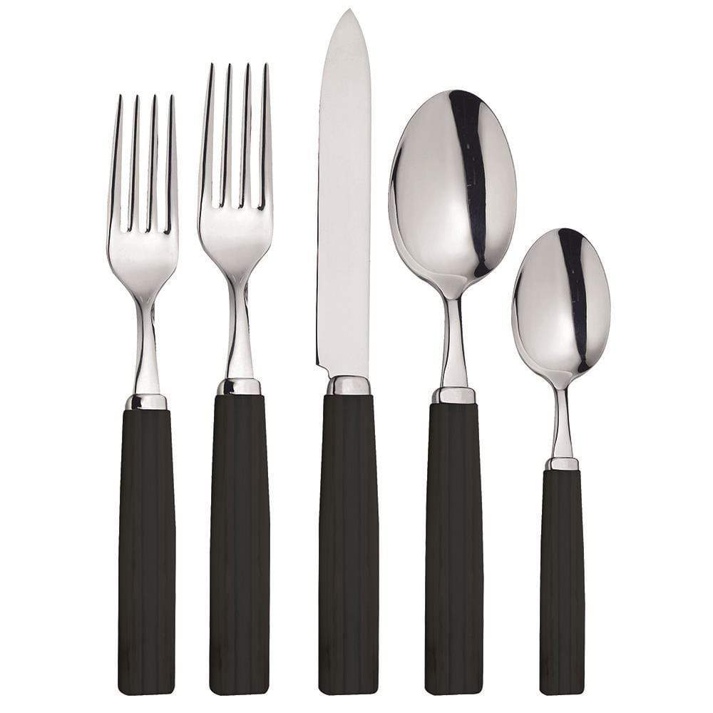 Broggi Dakar Wenge Stainless Steel 5 Piece Flatware Place Setting