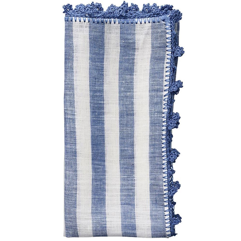 Amalfi Stripe Linen Napkins, Set of 4