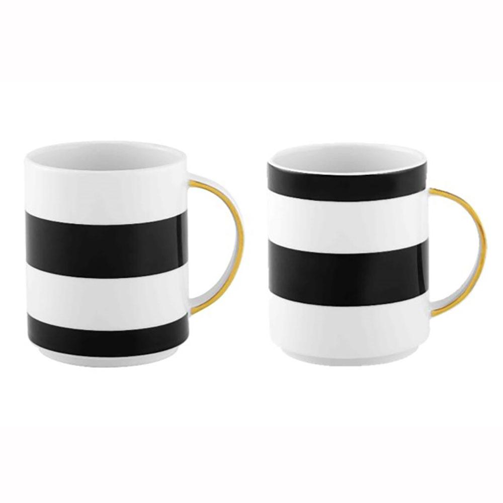 Set of 2 Mugs with Lid - White