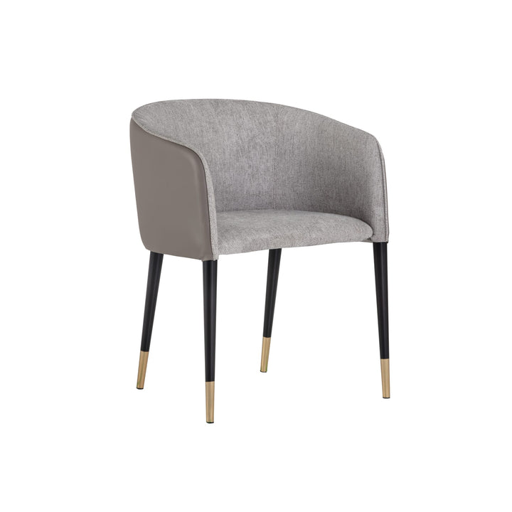 Asher Dining Armchair - Flint Grey / Napa Taupe