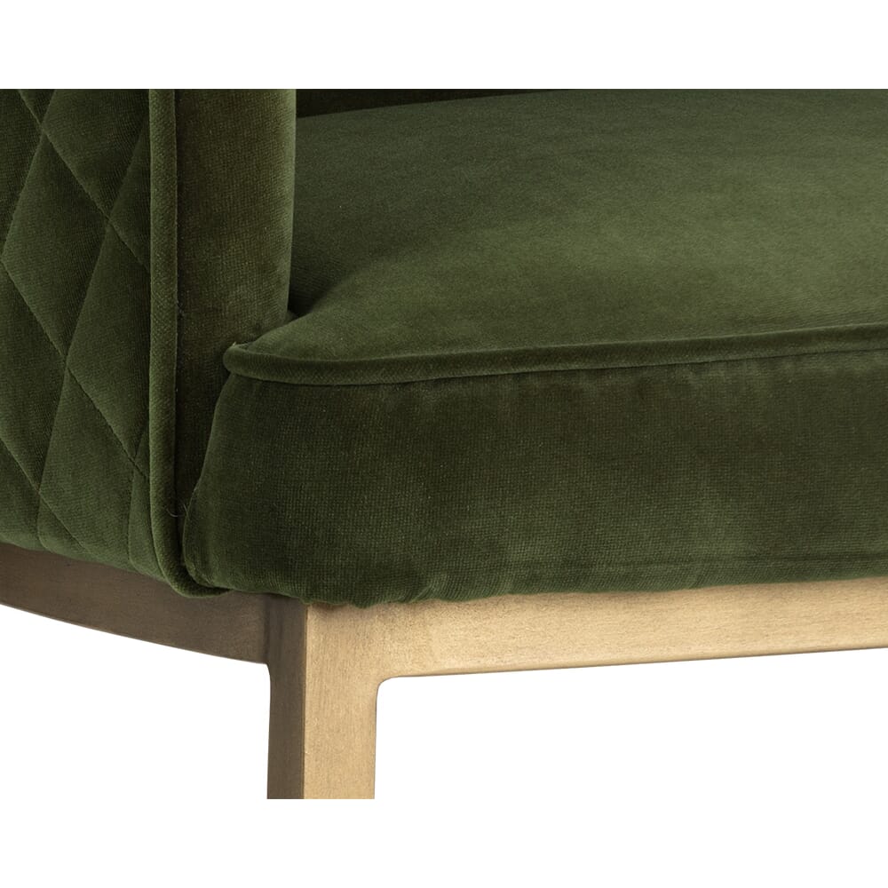 Colette Dining Armchair - Forest Green