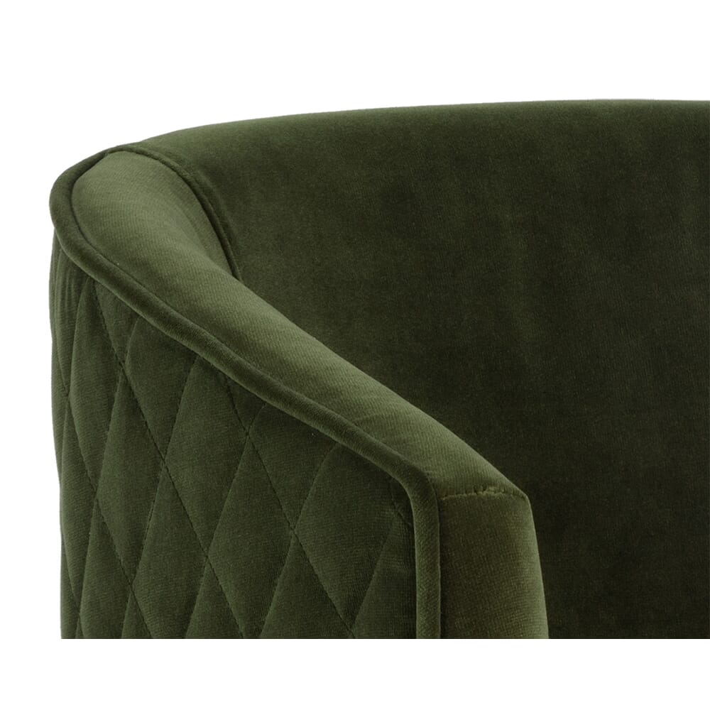 Colette Dining Armchair - Forest Green