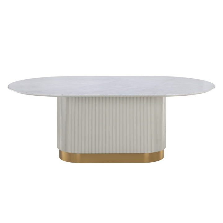 Penelope Dining Table - Oval - White Marble - 84"