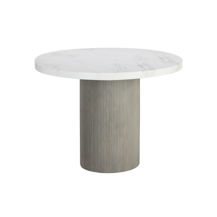 Natalia Dining Table - Light Grey - Marble Look - 40"
