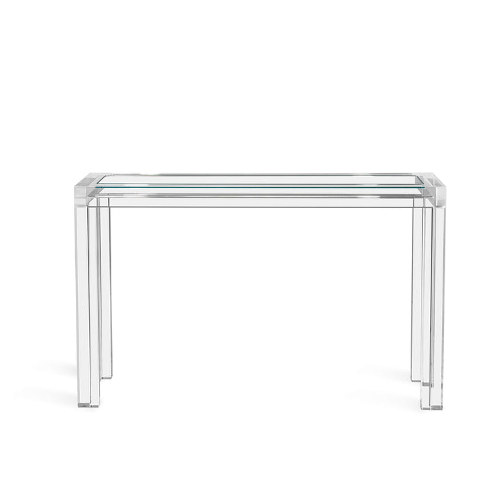 Elle Console Table - Clear/Crystal Glass