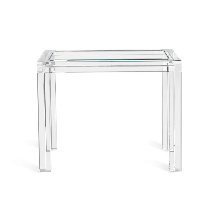 Elle Small Desk/Console - Clear/Crystal Glass