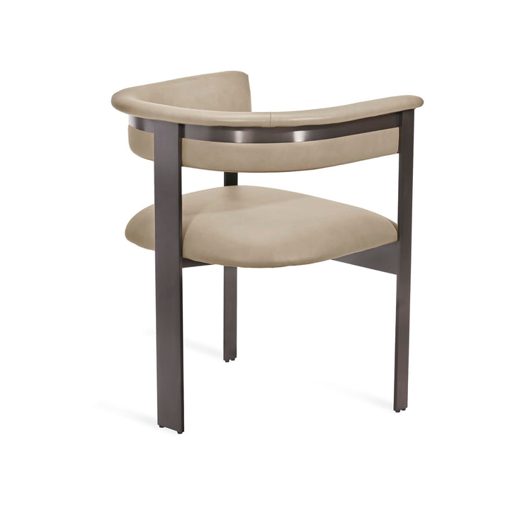Darcy Dining Chair - Taupe Frame - Graphite Upholstery