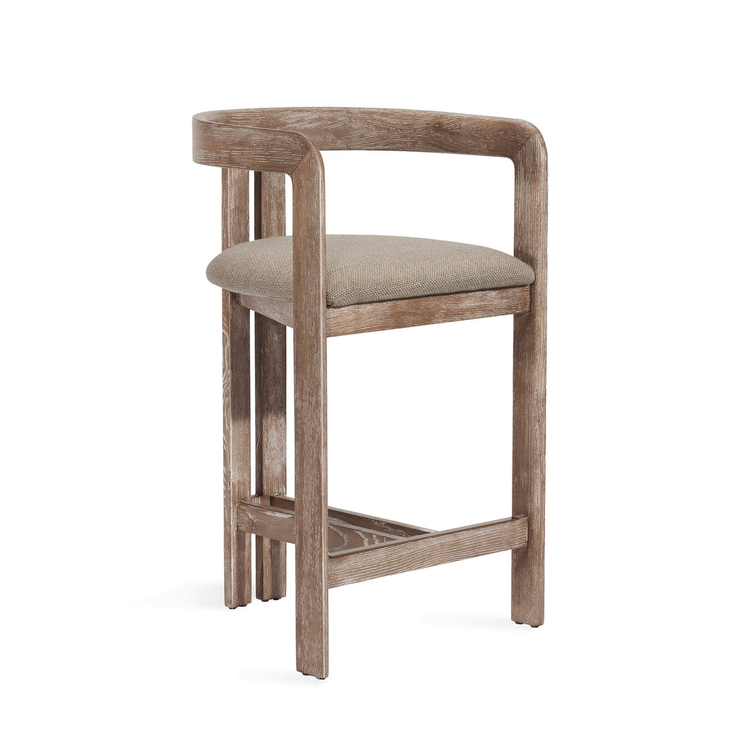 Burke Counter Stool - Flax Upholstery