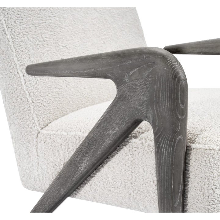 Angelica Lounge Chair - Grey Wash - Haze Shearling Upholstery