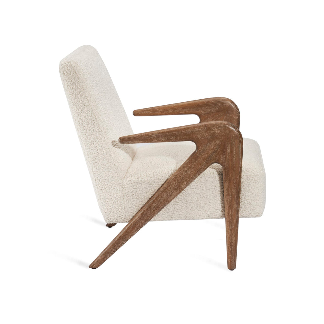 Angelica Lounge Chair - Autumn Brown - Shearling Upholstery