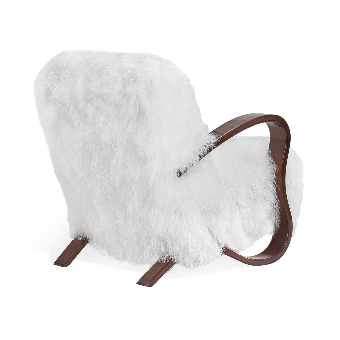 Milan Lounge Chair - White Upholstery