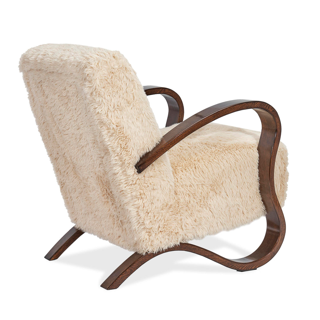 Milan Lounge Chair - Walnut - Almond