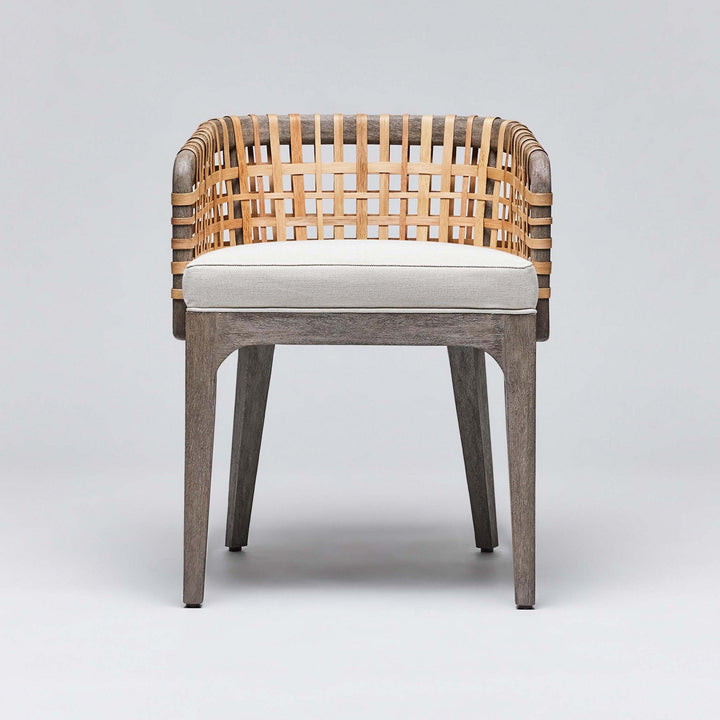 Palms Arm Chair - Grey Ceruse - Natural Rattan - Natural
