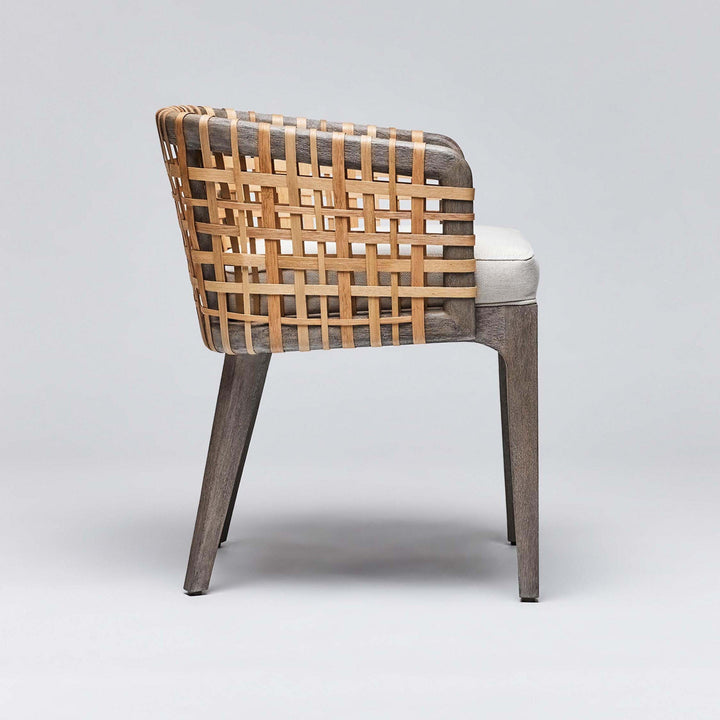 Palms Arm Chair - Grey Ceruse - Natural Rattan - Natural