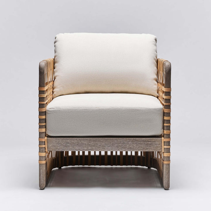 Palms Lounge Chair - Grey Ceruse - Natural Rattan - Natural