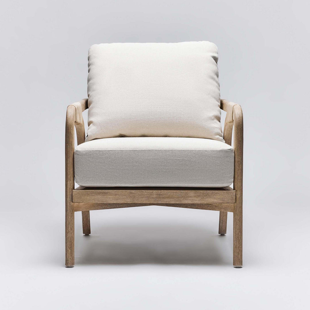 Delray Lounge Chair - White Ceruse - Off White - Natural