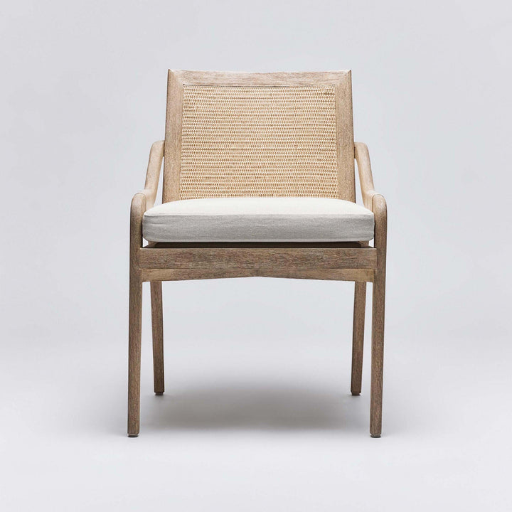 Delray Side Chair - White Ceruse - Off White - Natural