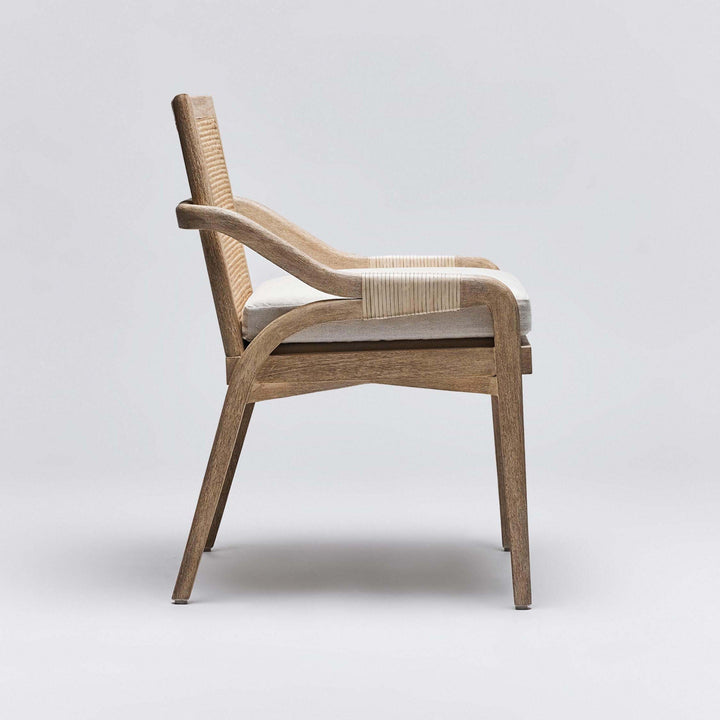 Delray Side Chair - White Ceruse - Off White - Natural