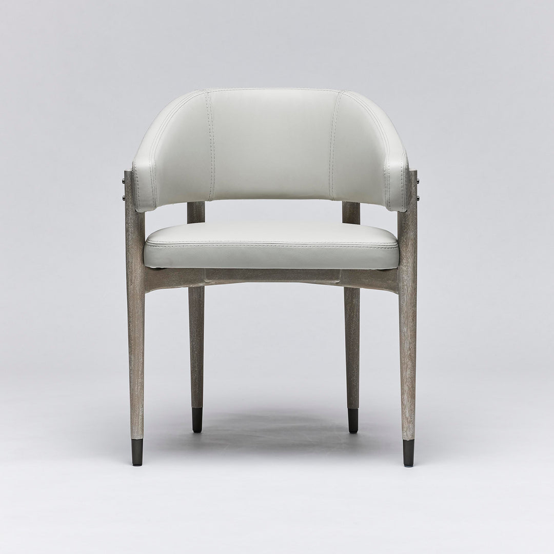 Cheshire Dining Chair - Cliffside Grey - Cloud - Brushed Nickel