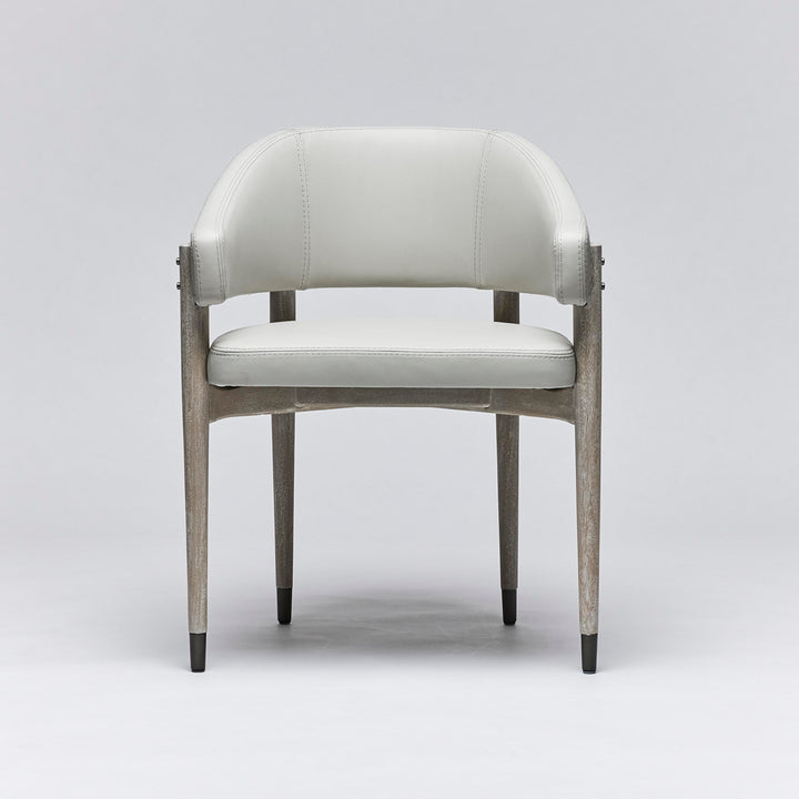 Cheshire Dining Chair - Cliffside Grey - Cloud - Brushed Nickel