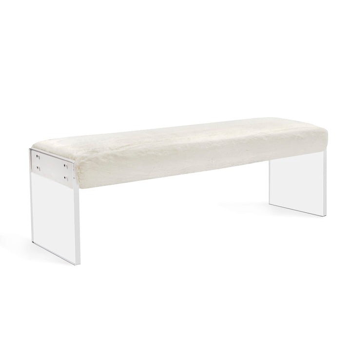 Riley Bench - Ivory Upholstery