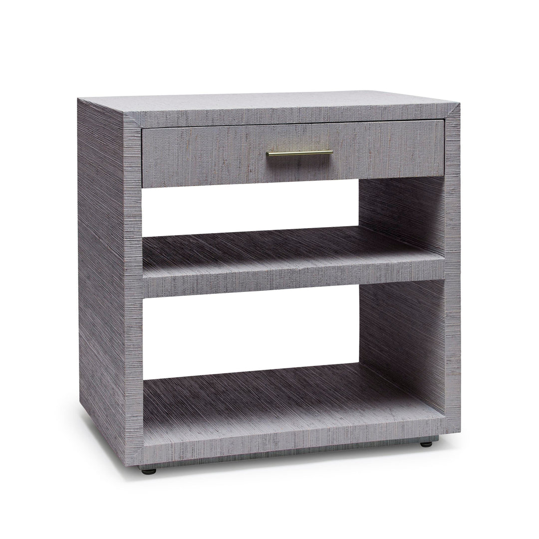 Livia Bedside Chest - Mist - Champagne Silver