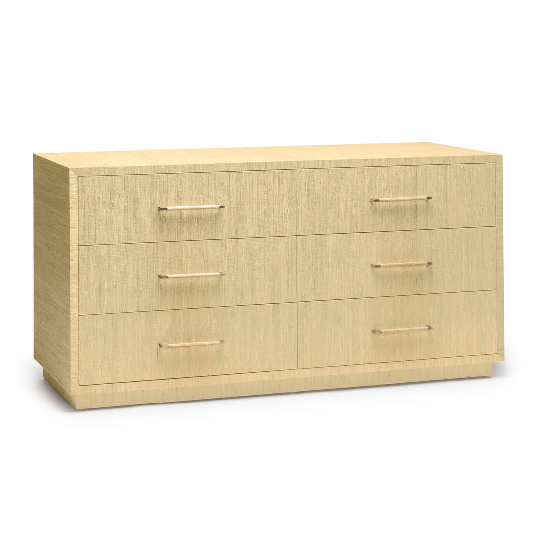Taylor 6 Drawer Chest - Natural - Champagne Silver