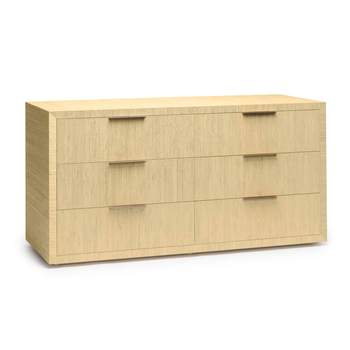 Montaigne 6 Drawer Chest - Natural - Champagne Silver