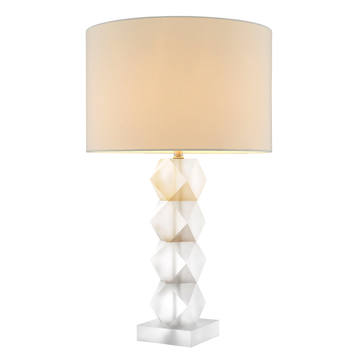 Table Lamp Whealon frosted crystal incl shade