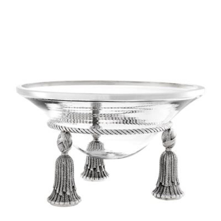 Tassel Decorative Bowl - Antique Silver