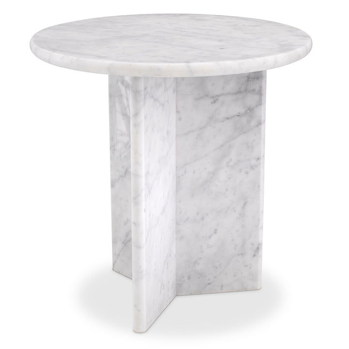 Side Table Pontini - Honed White Marble