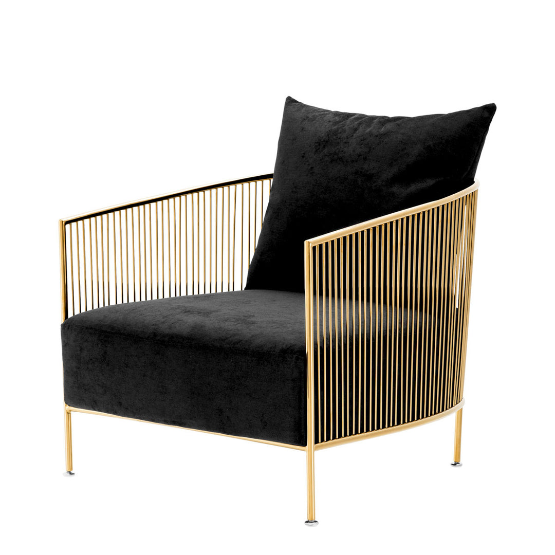 Knox Occasional Chair - Black & Gold