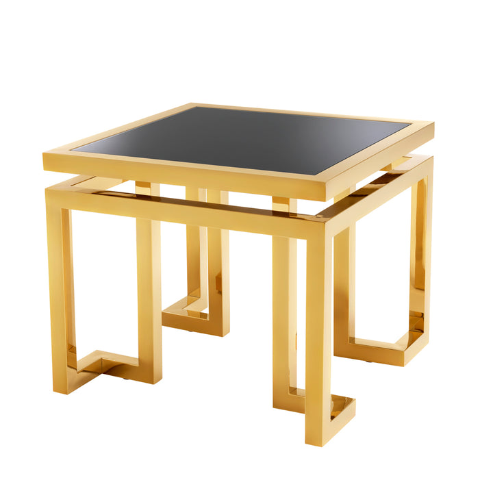 Palmer Side Table - Gold & Black