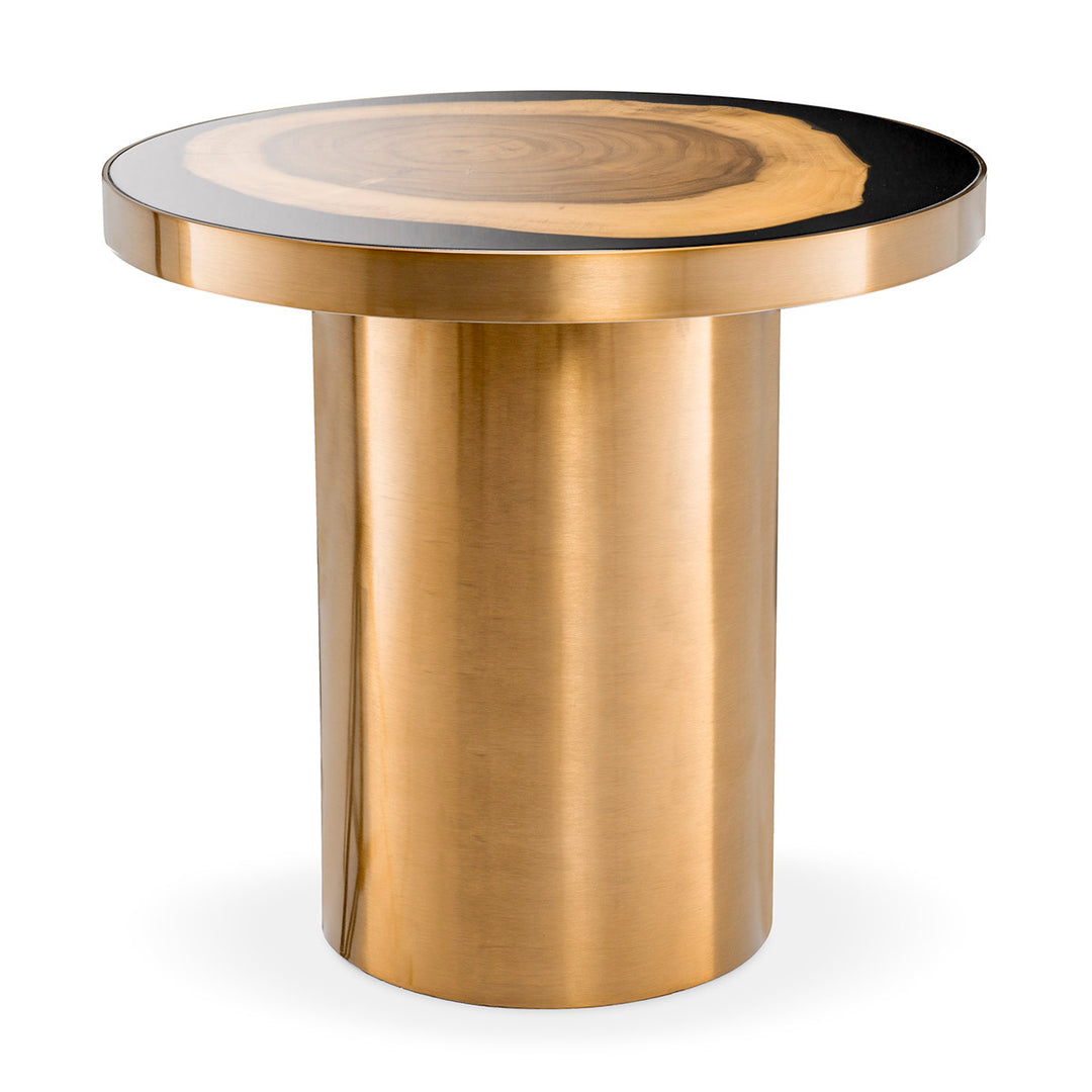 Concord Side Table - Gold & Black