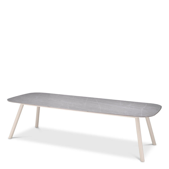 Eichholtz Outdoor Dining Table Nassau Light Grey Ceramic - Available in 3 Variants