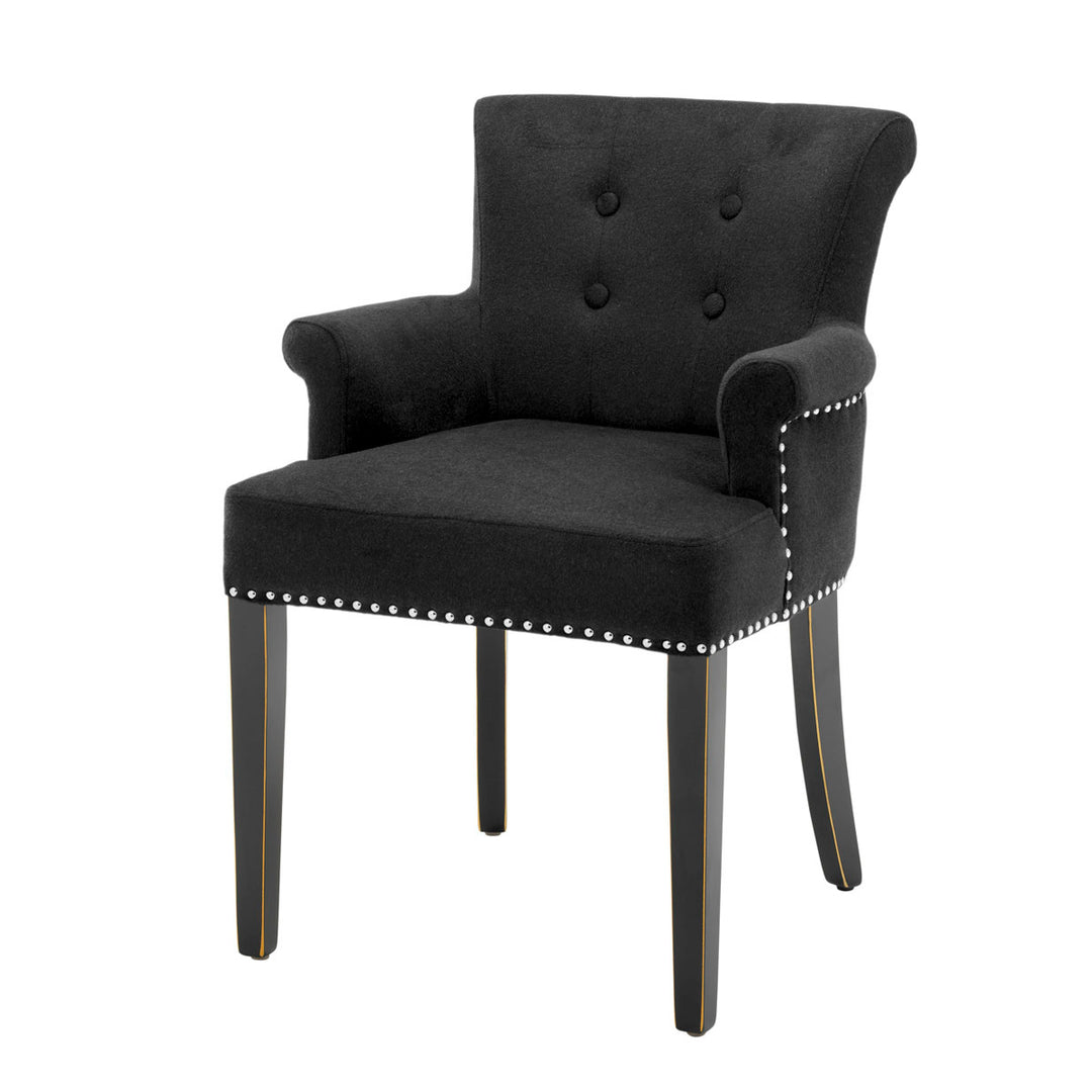 Key Largo Dining Chair with Arms - Black