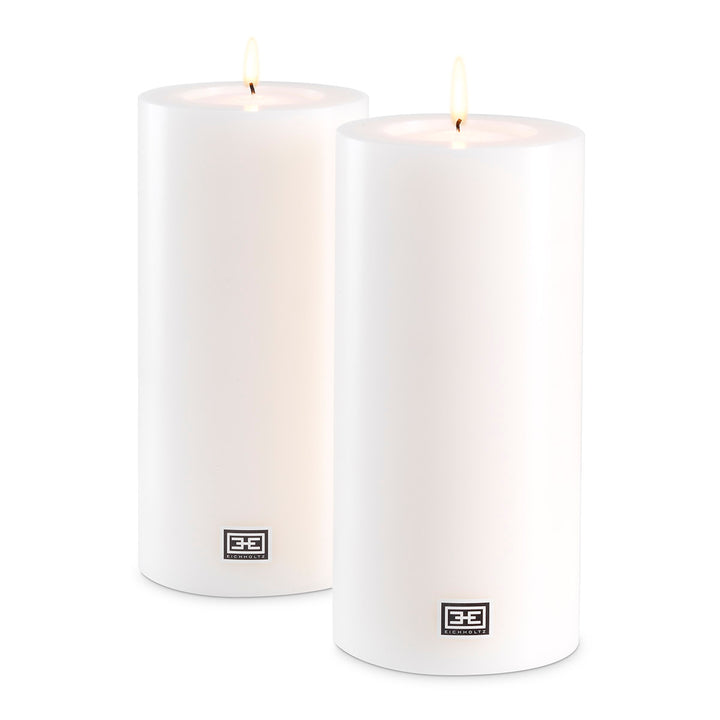 Eichholtz Artificial Candle White Set Of 2 - Available in Sizes