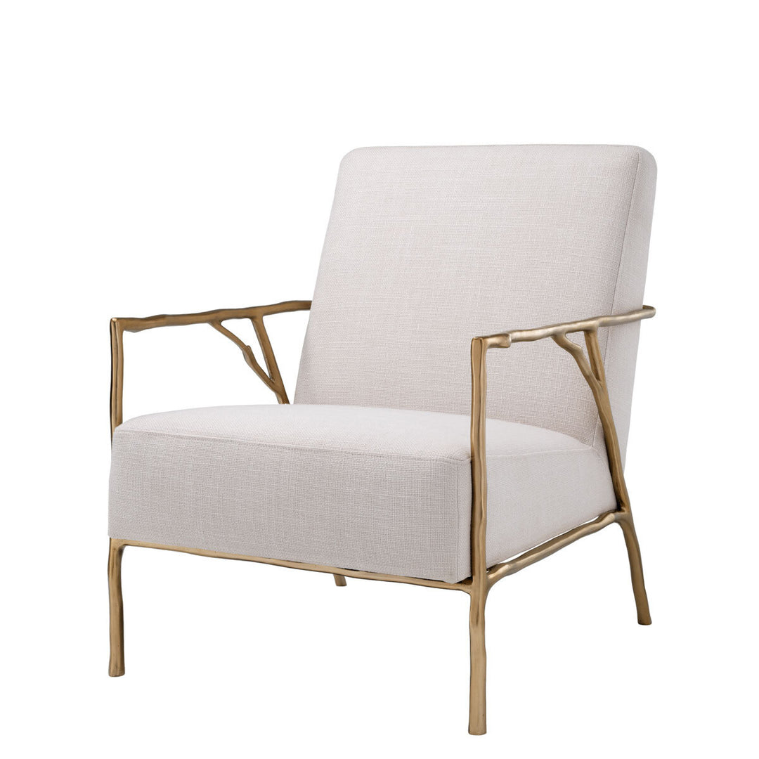 Antico Occasional Chair - Beige & Gold