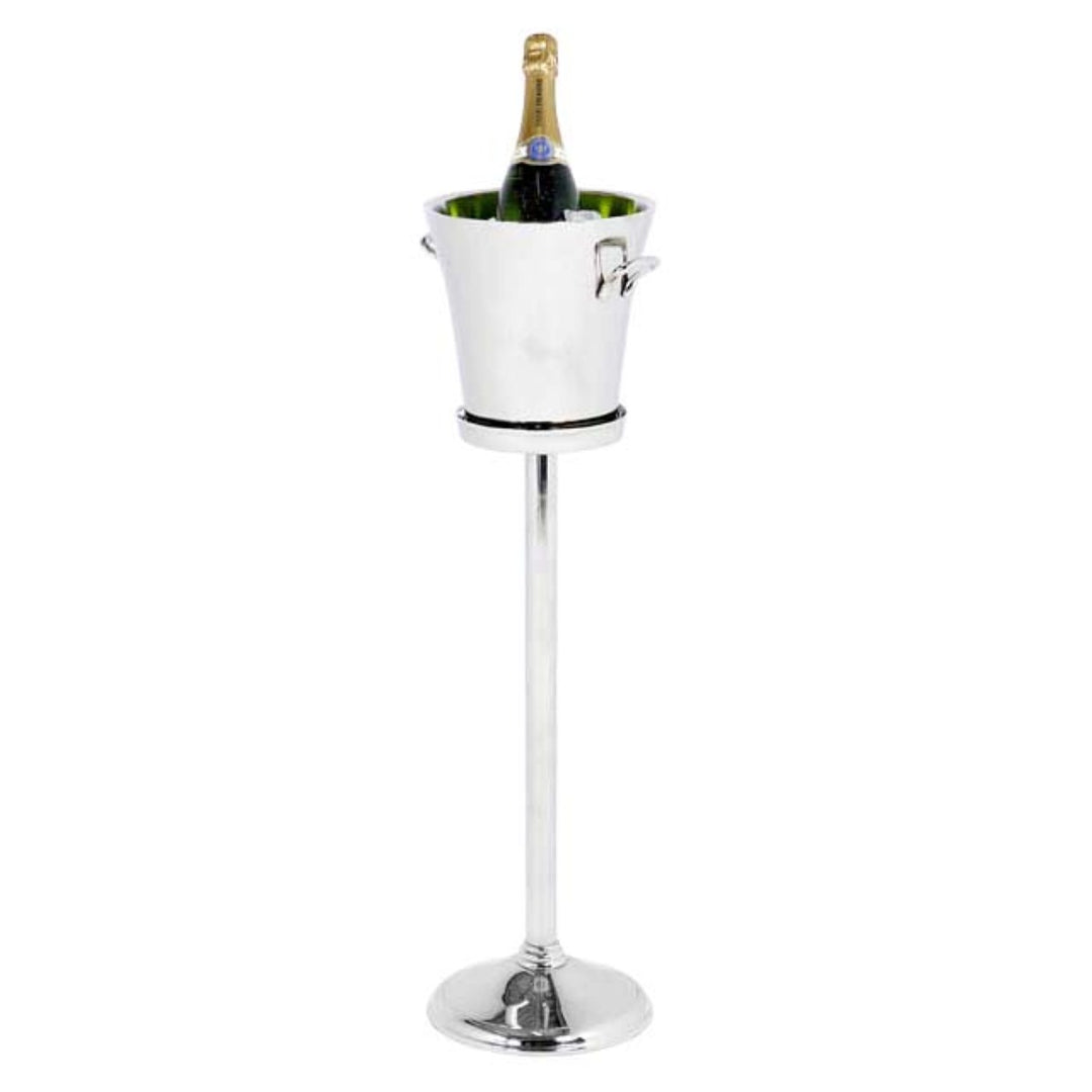 Eichholtz Wine Cooler Selous nickel finish on stand