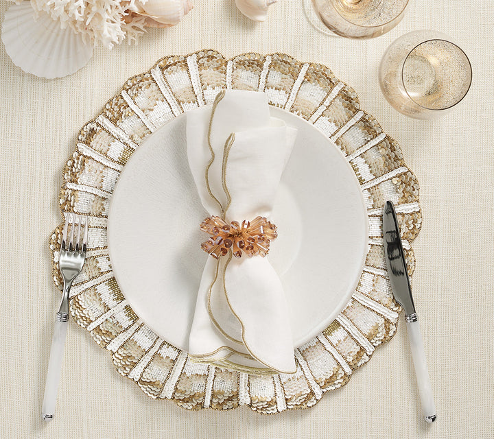 Kim Seybert Nautilus Placemat in Champagne & Gold Set of 2