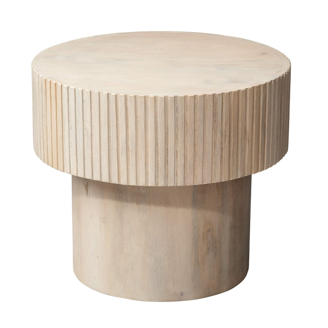 Notch Round Side Table - Available in 2 Colors