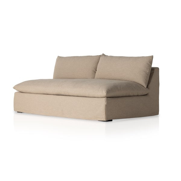 Four Hands Olsen Slipcover Armless Sofa - Available in 2 Colors & 2 Sizes