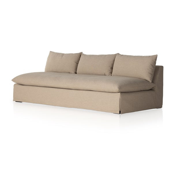 Four Hands Olsen Slipcover Armless Sofa - Available in 2 Colors & 2 Sizes