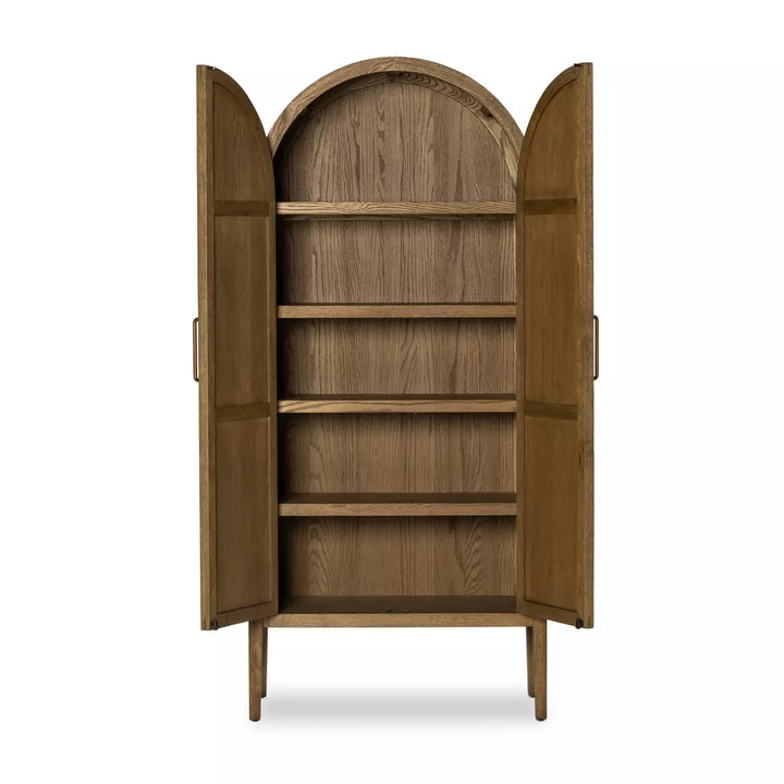 Tulle Panel Door Cabinet - Available in 3 Colors