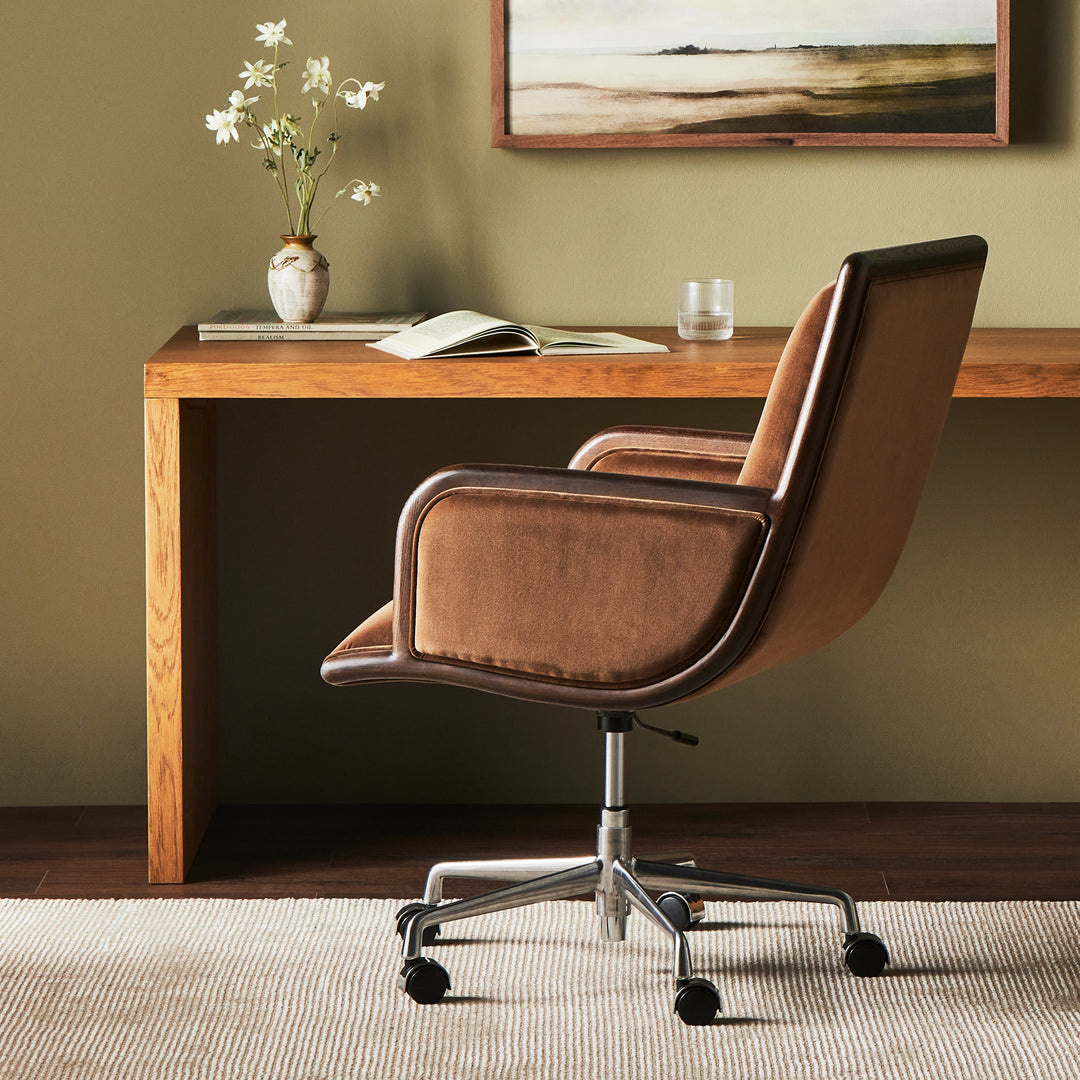 Langley Desk Chair - Sapphire Coco
