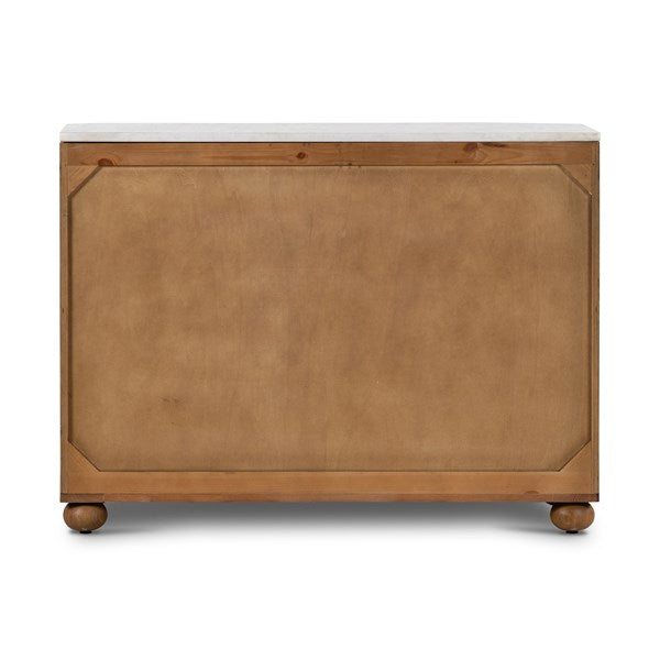 Mateo Marble Chest - Toasted Oak