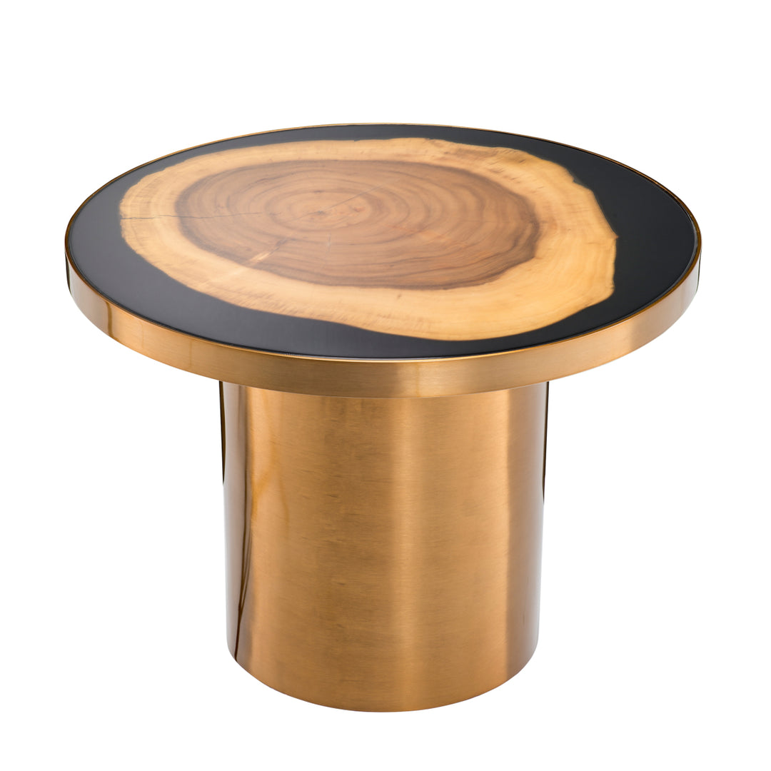 Concord Side Table - Gold & Black