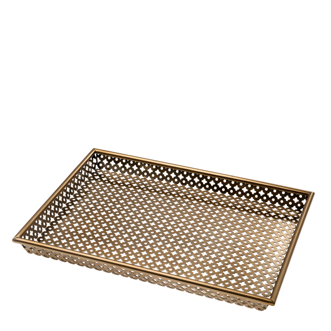 Eichholtz Sirenuse Serving Tray - Antique Brass (Available in 2 Sizes)