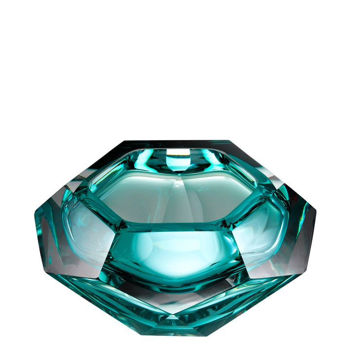 Eichholtz Las Hayas Decorative Bowl - Turquoise Crystal Glass
