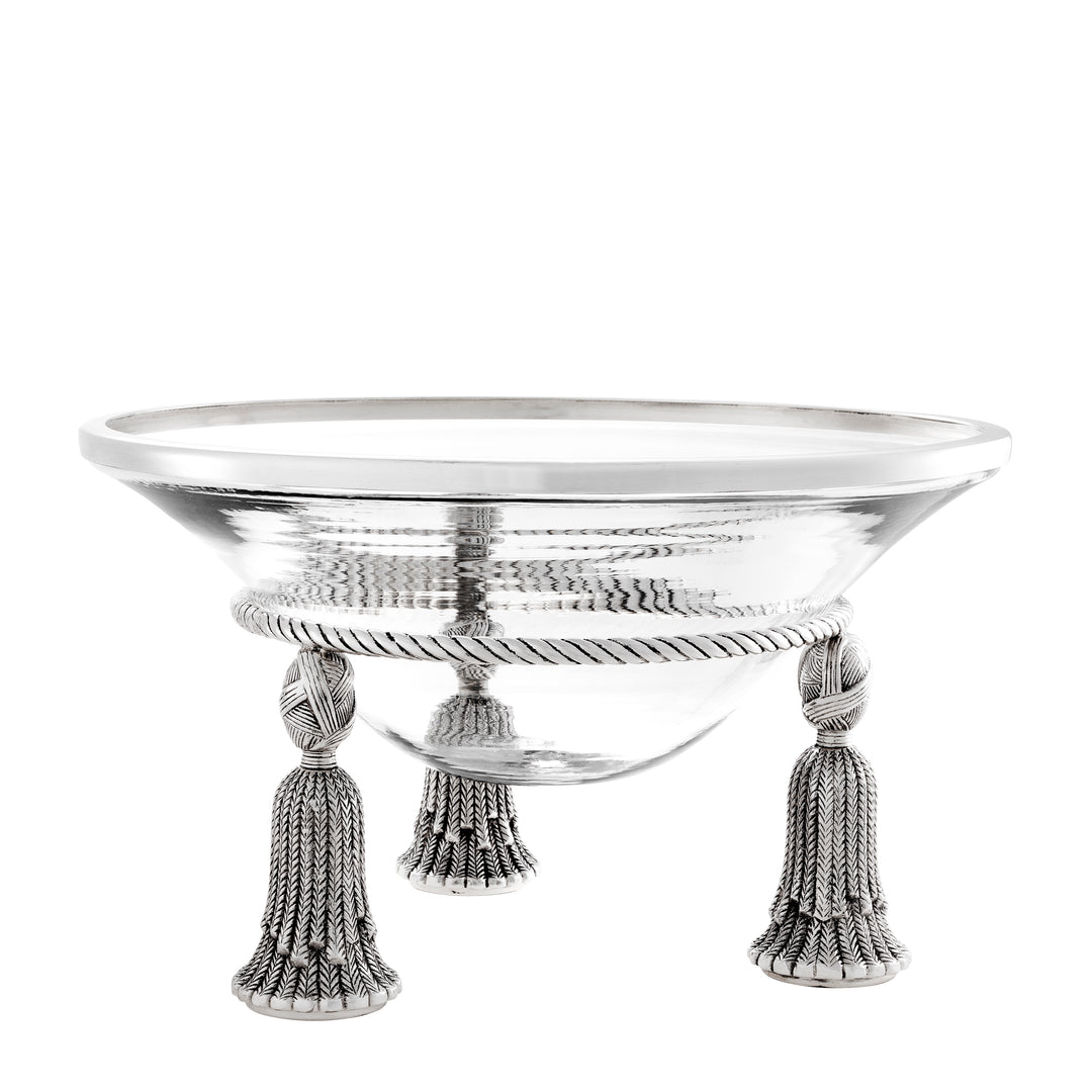 Eichholtz Tassel Decorative Bowl - Antique Silver